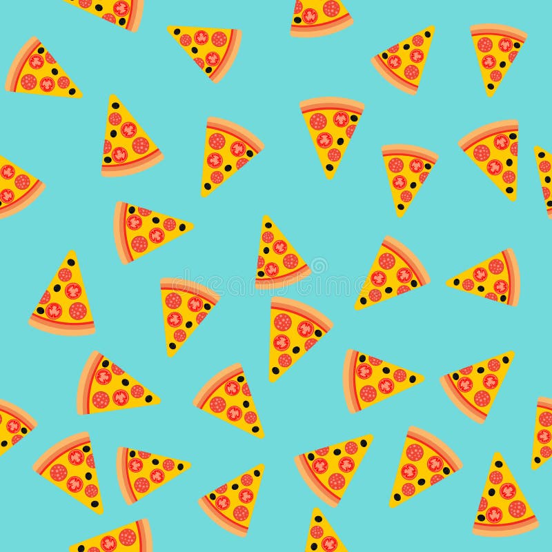 Pizza slice seamless pattern. Vector background. Fast food. Pizza slice seamless pattern. Vector background. Fast food royalty free illustration