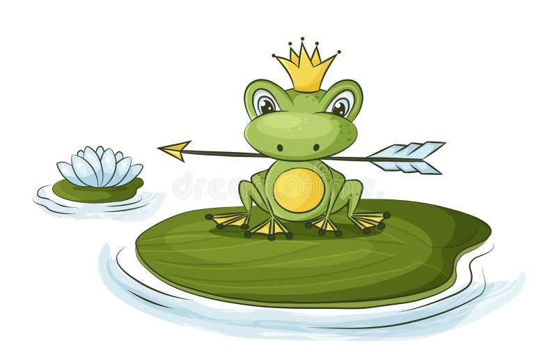 Princess frog vector illustration