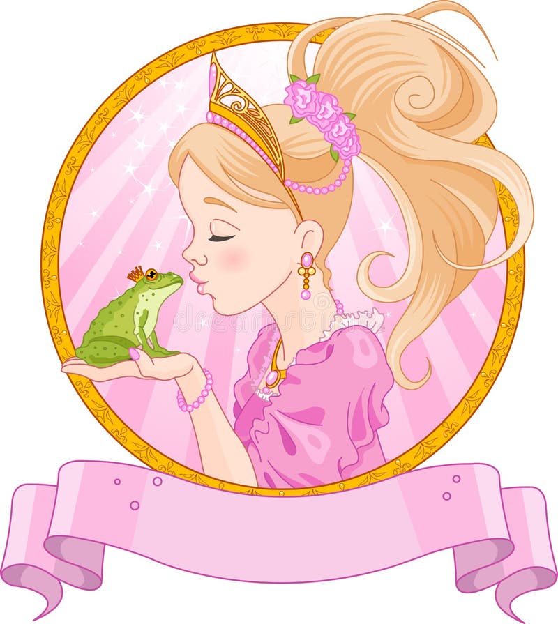 Princess and Frog stock illustration