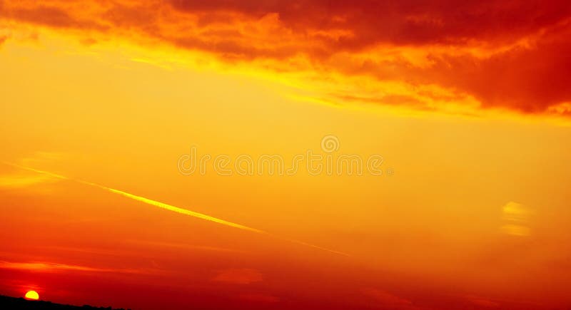 Red evening. stock photo