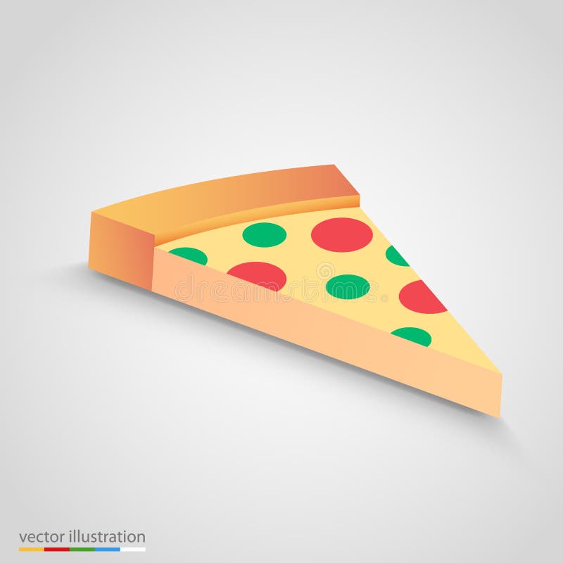 Salami pizza slice. Simple and clean vector clip art vector illustration Salami pizza slice. Simple and clean vector clip art vector illustration