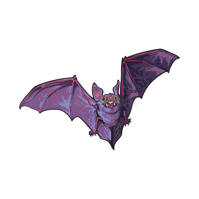 Scary flying Halloween vampire bat, isolated sketch style vector illustration. Scary flying Halloween vampire bat, sketch style vector illustration isolated on royalty free illustration Scary flying Halloween vampire bat, isolated sketch style vector illustration. Scary flying Halloween vampire bat, sketch style vector illustration isolated on royalty free illustration