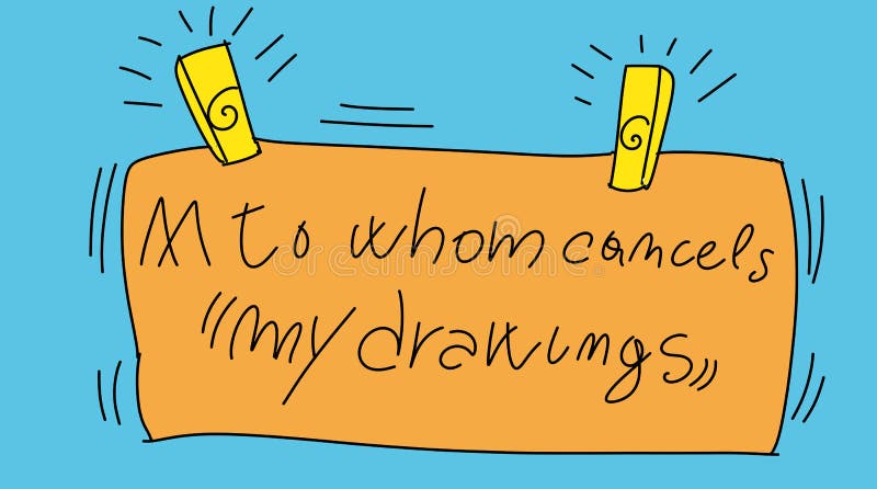Signs with writing do not delete my drawings. Colorful drawings in pop art style stock illustration Signs with writing do not delete my drawings. Colorful drawings in pop art style stock illustration