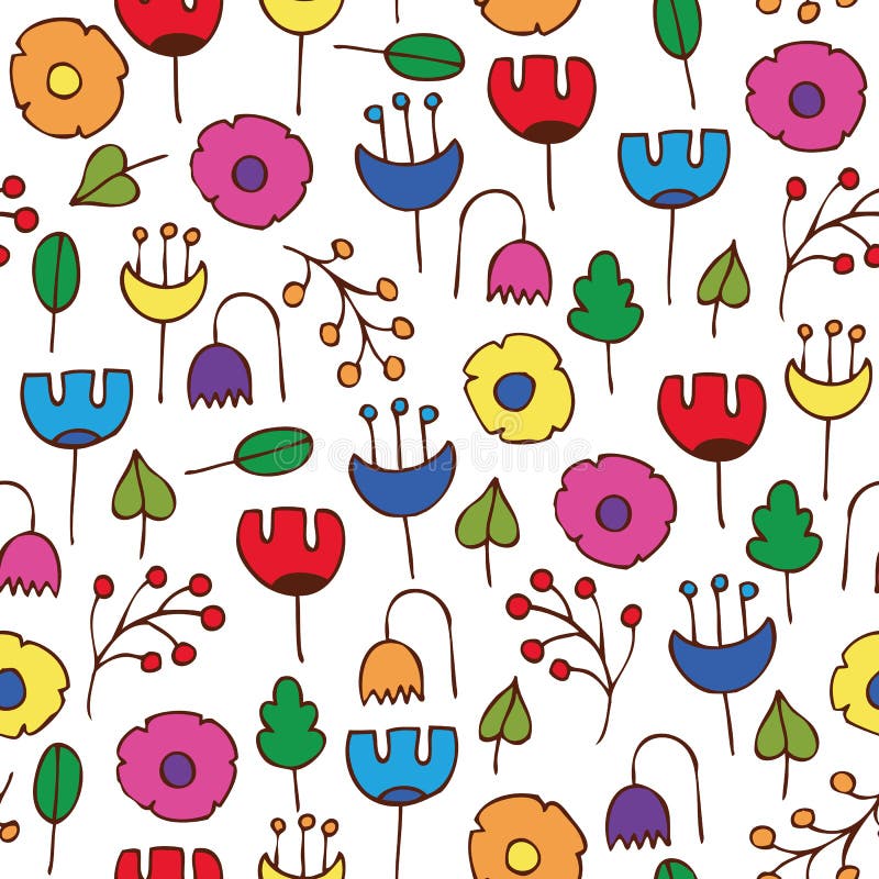 Simple Floral Seamless Vector Pattern vector illustration Simple Floral Seamless Vector Pattern vector illustration