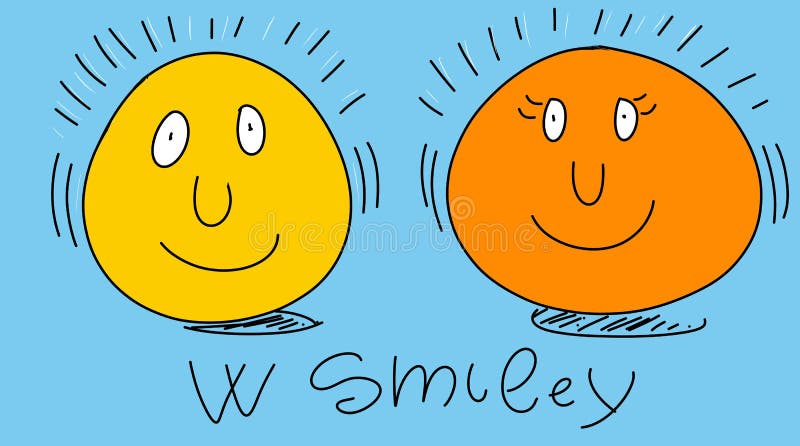 Smiley Colorful drawings in pop art style. Colorful drawings in pop art style royalty free illustration Smiley Colorful drawings in pop art style. Colorful drawings in pop art style royalty free illustration