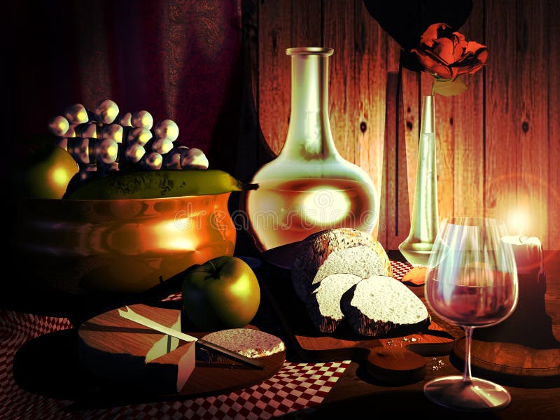 Still life stock illustration Still life stock illustration