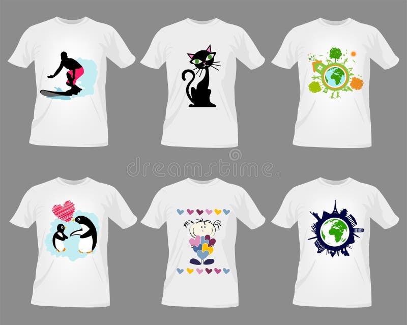 T-shirt templates stock illustration