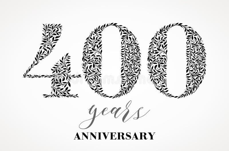 400th anniversary. Number four hundred consists of a sheet drawing. No gradient fill. Vector is easy to customize. View the entire series royalty free illustration 400th anniversary. Number four hundred consists of a sheet drawing. No gradient fill. Vector is easy to customize. View the entire series royalty free illustration