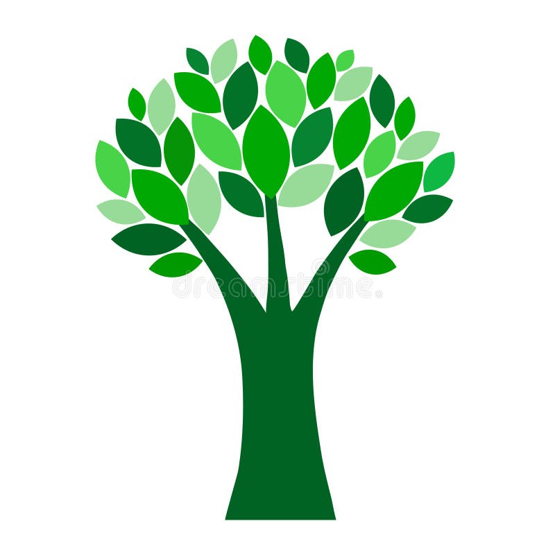 Tree with leaves icon. Plant nature environment spring and garden theme. Vector illustration. Eps 10 royalty free illustration