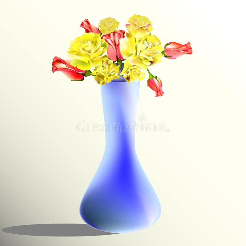 A vase of flowers vector illustration