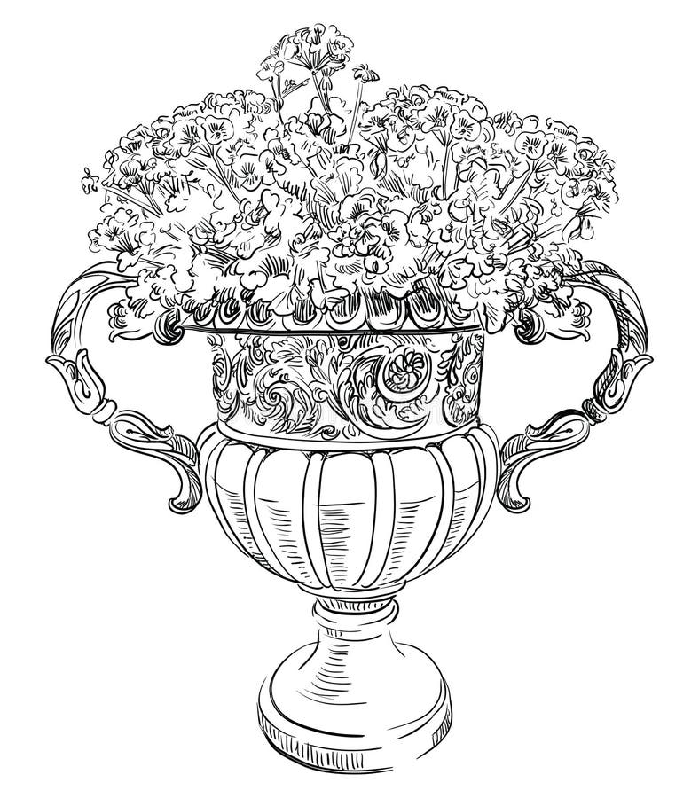 Vector stone vase vector illustration