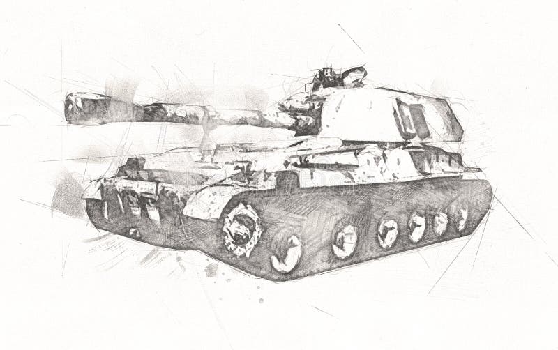 Vintage the tank isolated drawing sketch art illustration art illustration for design. Vintage the tank isolated drawing sketch art illustration for design. Good vector illustration