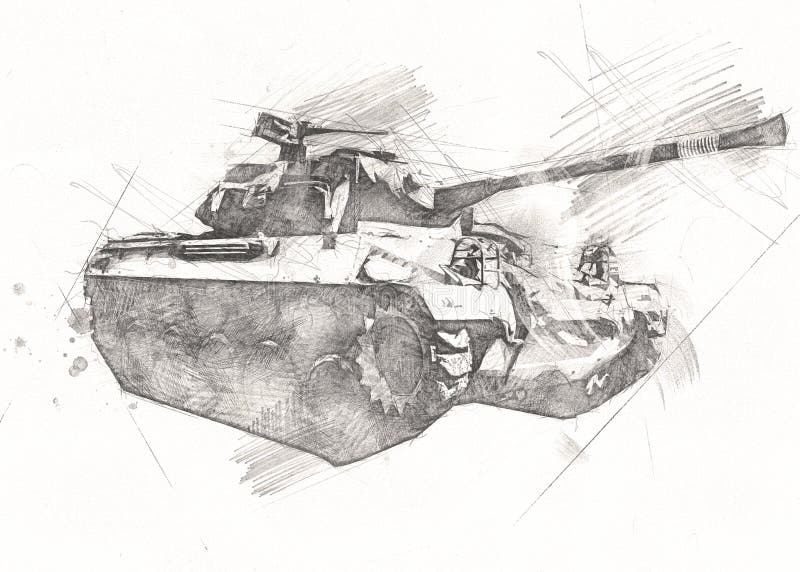 Vintage the tank isolated drawing sketch art illustration art illustration for design. Vintage the tank isolated drawing sketch art illustration for design. Good vector illustration