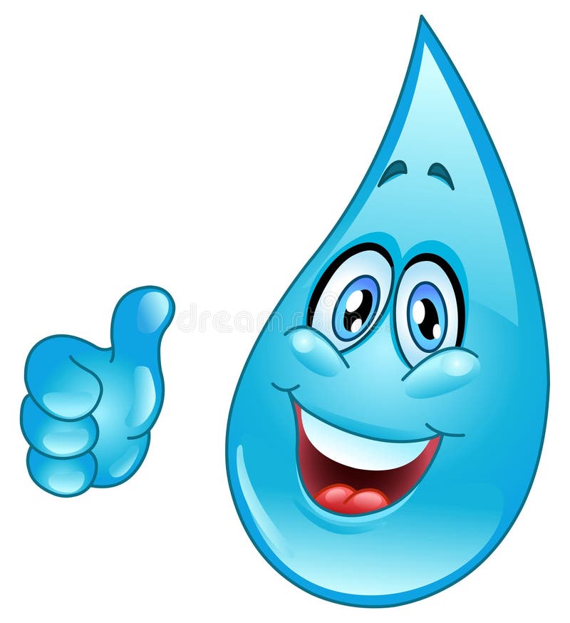 Water drop cartoon vector illustration