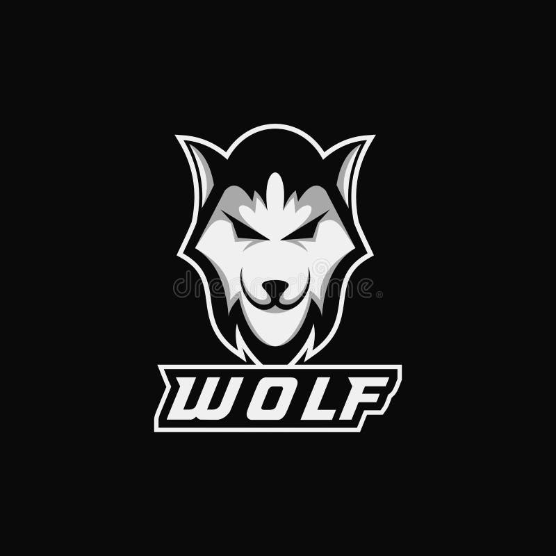 Wolf e sport mascot vector illustration. Amazing design for your company or brand stock illustration Wolf e sport mascot vector illustration. Amazing design for your company or brand stock illustration