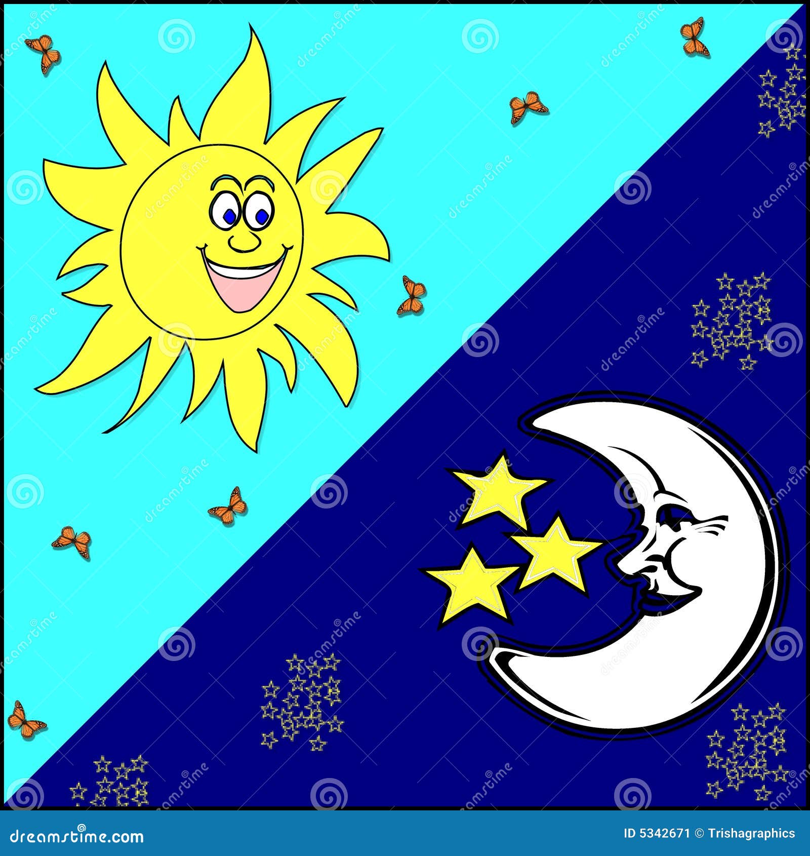 Солнце звезды и Луна для дошкольников