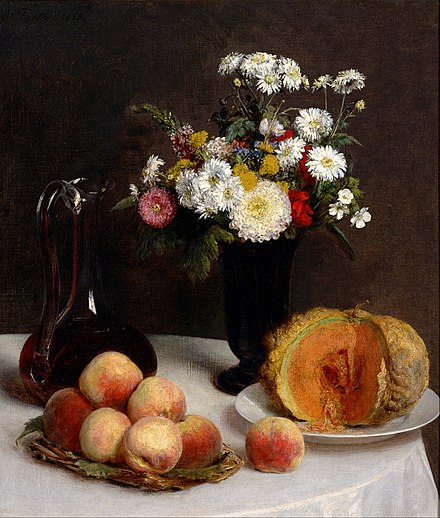 440px Henri Fantin Latour Still Life with a Carafe%2C Flowers and Fruit Google Art Project