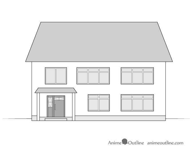 House drawing front view
