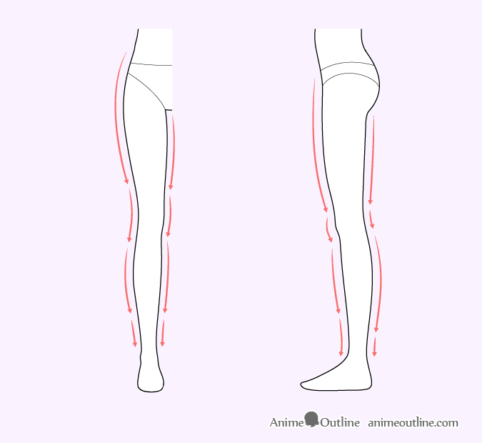Female anime leg curves