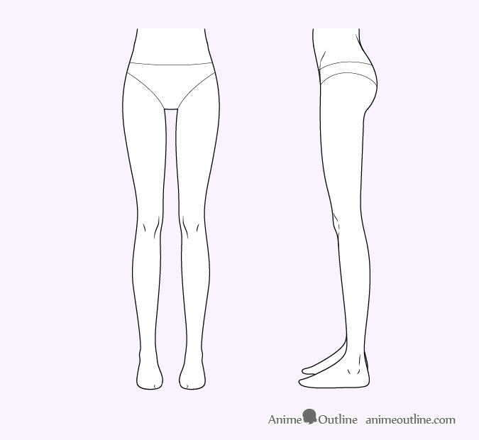 Female anime legs