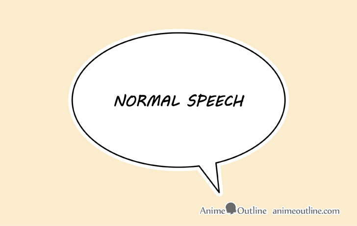 Manga normal speech bubble