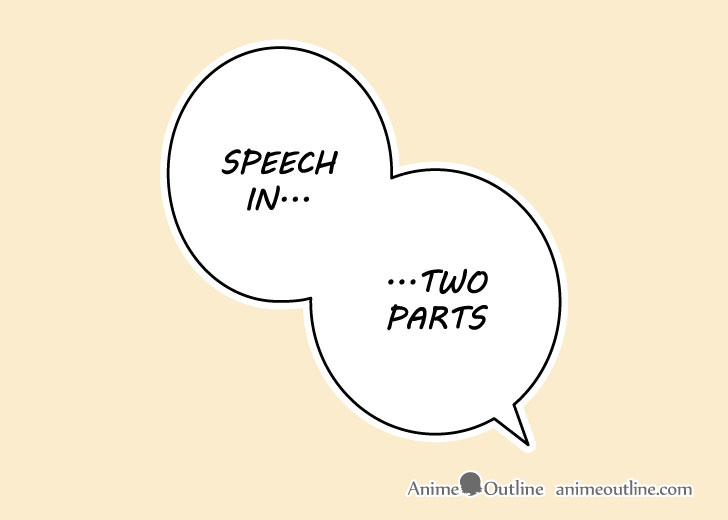 Manga split speech bubble