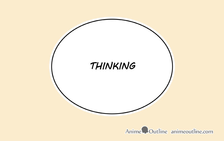 Manga thinking bubble