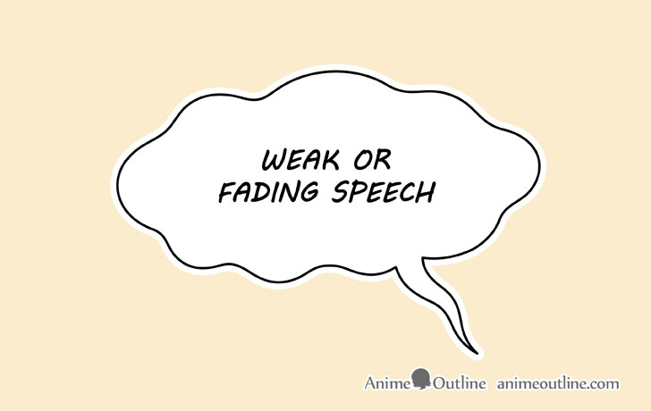 Manga weak speech bubble