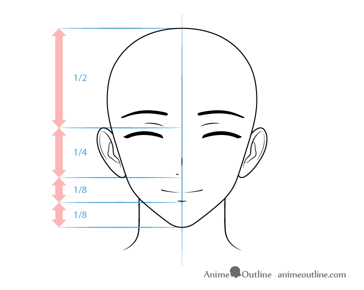 Anime friendly male character content face drawing