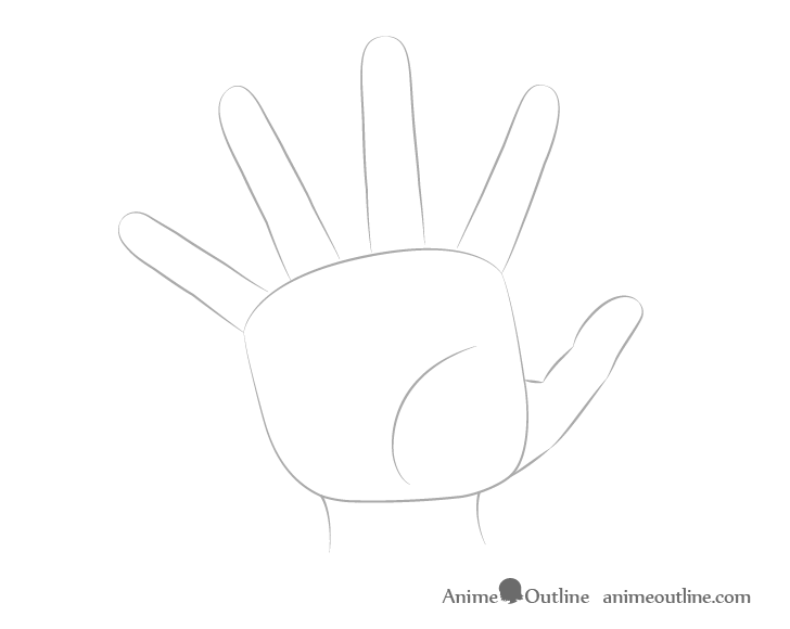 Hand reaching fingers drawing