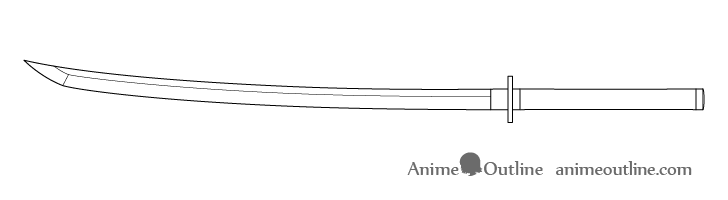 Katana blade edge drawing