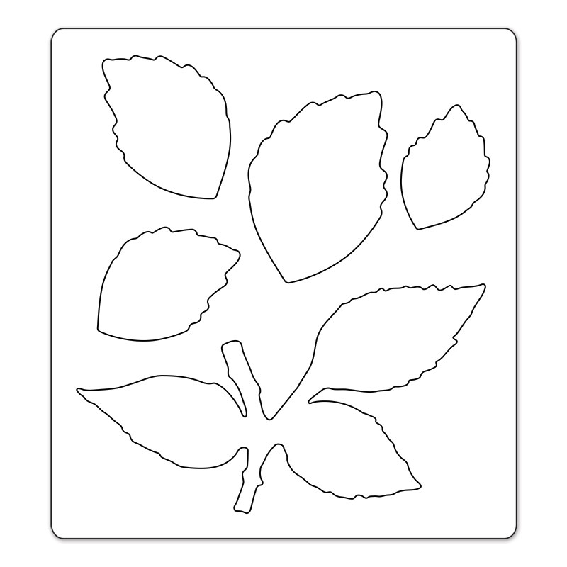 Распечатать листья цветов для вырезания