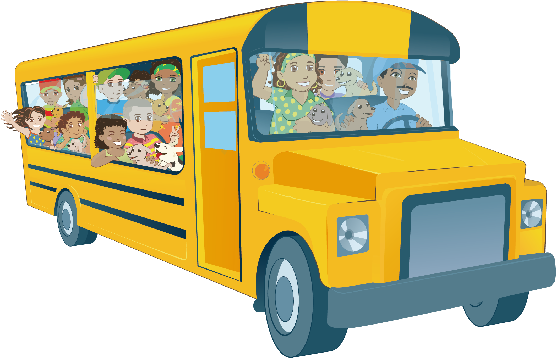 Автобус для детей. Автобус для детей на прозрачном фоне. Изображение автобуса для детей. Школьный автобус мультяшный.