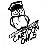 How to Draw Owls with Simple Steps to Cartooning a Comic Owl with Graduation Cap on