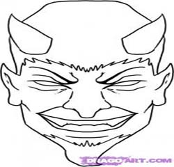 How to draw devil faces : How to Draw The Devil Step by Step Drawing Lessons