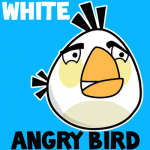 How to Draw White Angry Bird That Looks Like a Chicken or Hen