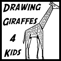 How to Draw Giraffes with Easy Steps for Kids and Preschoolers 