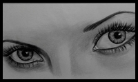 Drawing Eye Lashes on the Eyes