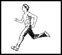 How to Draw a Man Running : Sketchbook Challenge