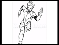 Draw a running man