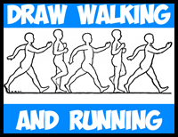 How to Draw People Walking and Running and Moving Around