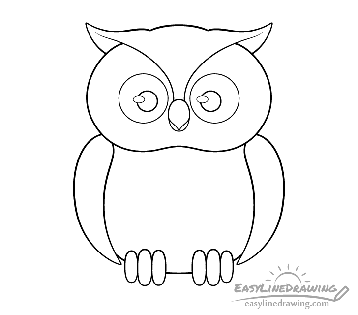 Owl eyes drawing