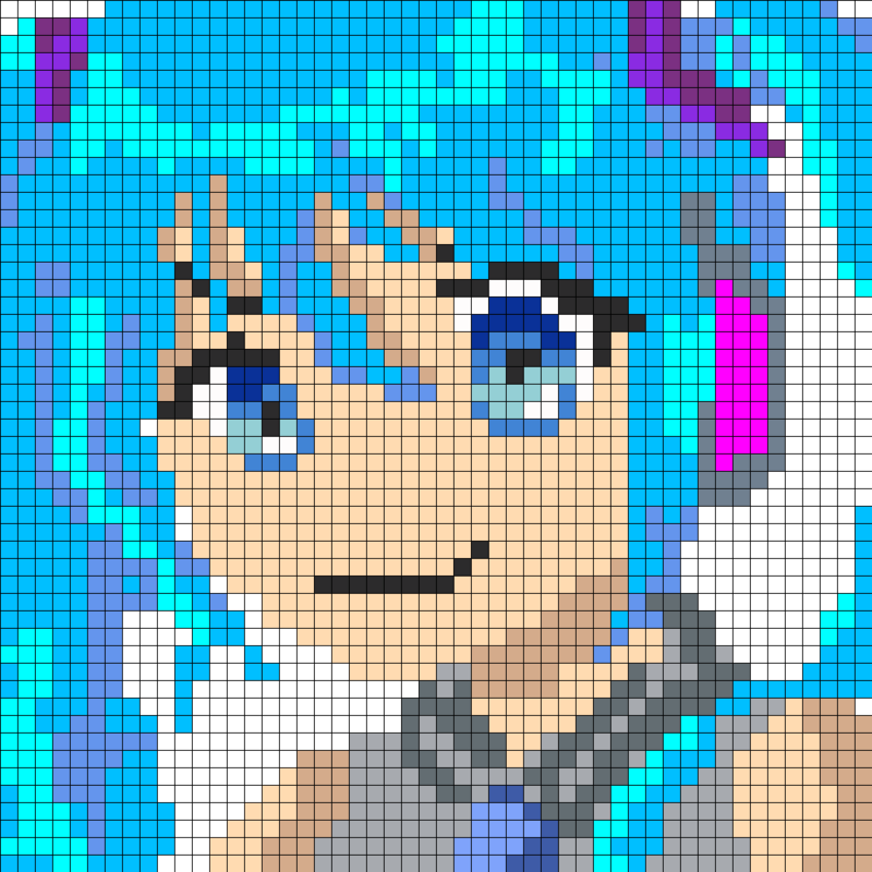 17581_Elsa_from_Frozen_for_Perler Рисунки по клеточкам: девочки