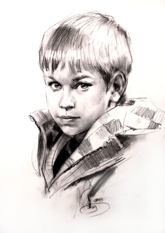 Рисунок карандашом мальчика