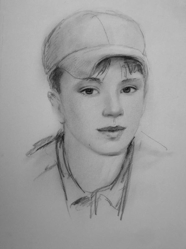 Рисунок карандашом мальчика