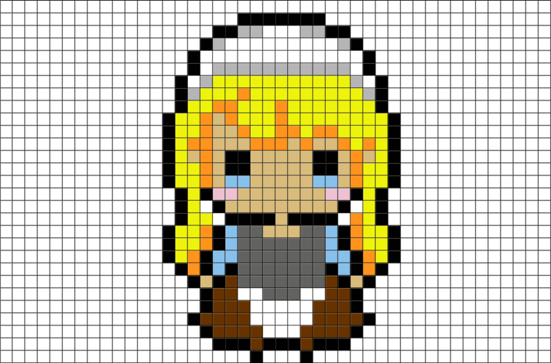 17581_Elsa_from_Frozen_for_Perler Рисунки по клеточкам: девочки