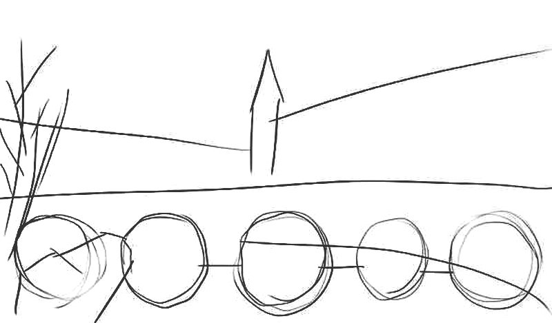 Рисунок "город" карандашом