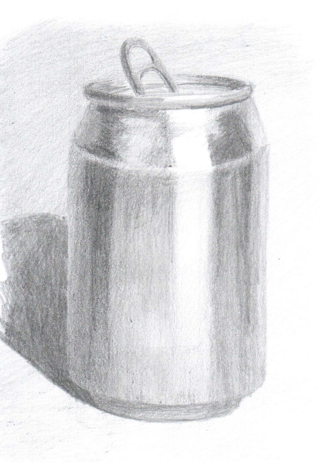 Рисунок двух литровой банки карандашом