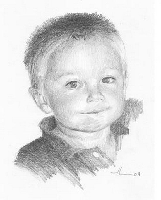 Рисунок карандашом мальчика