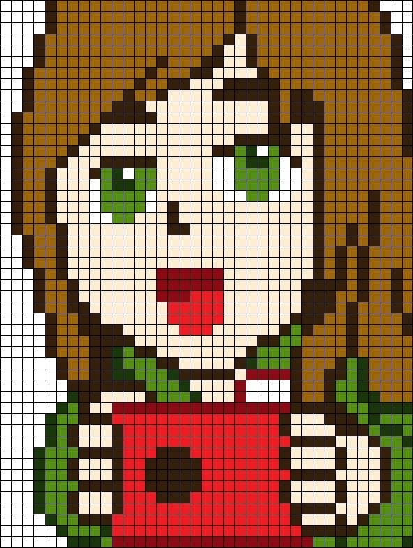 17581_Elsa_from_Frozen_for_Perler Рисунки по клеточкам: девочки